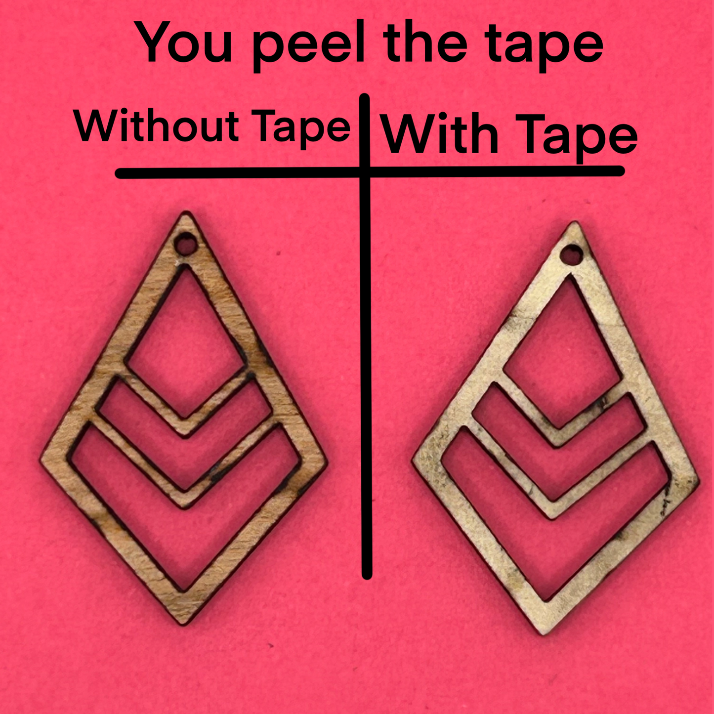 Blank Chevron Statement wooden bezels