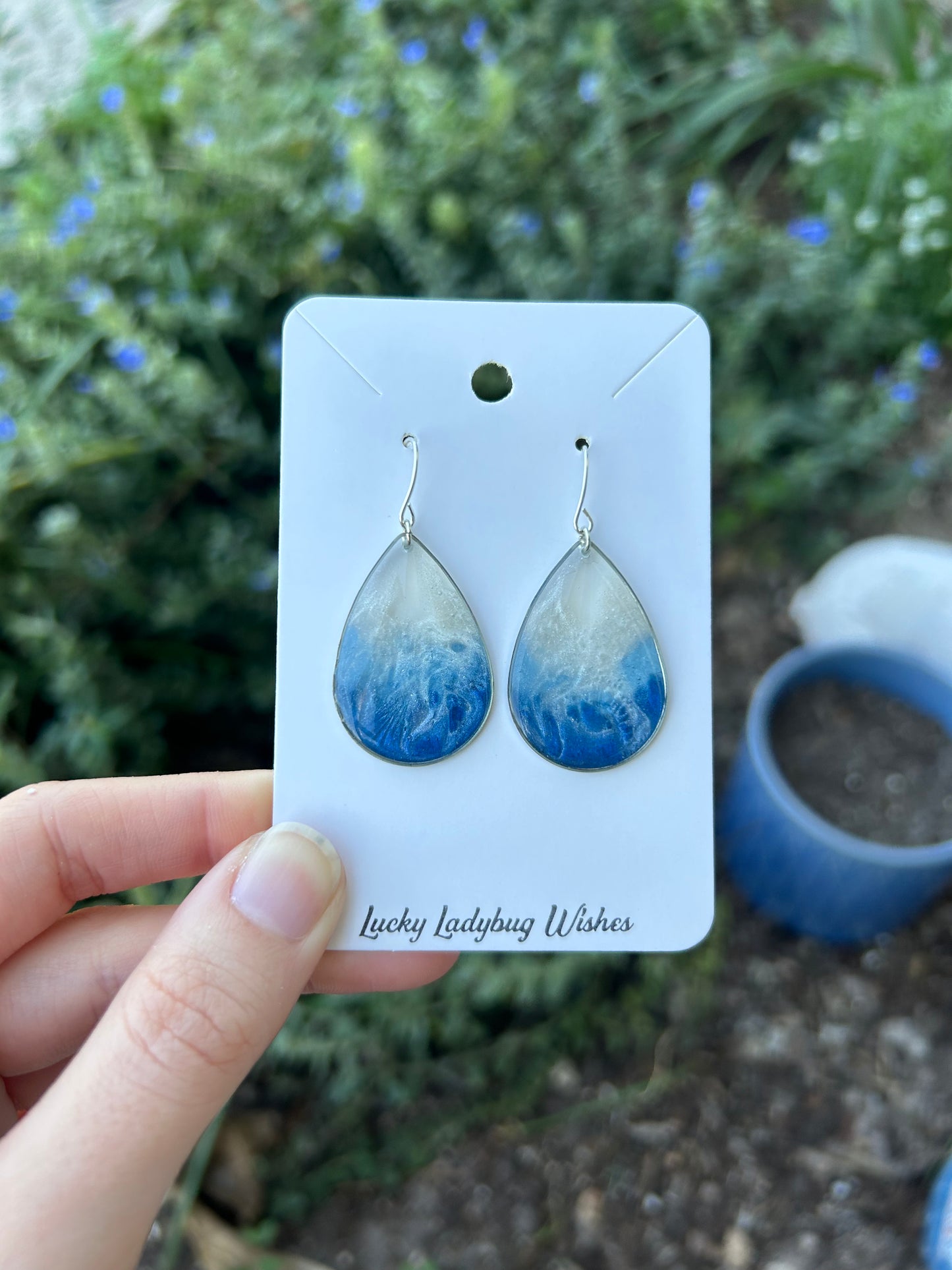 Ocean Teardrop earrings