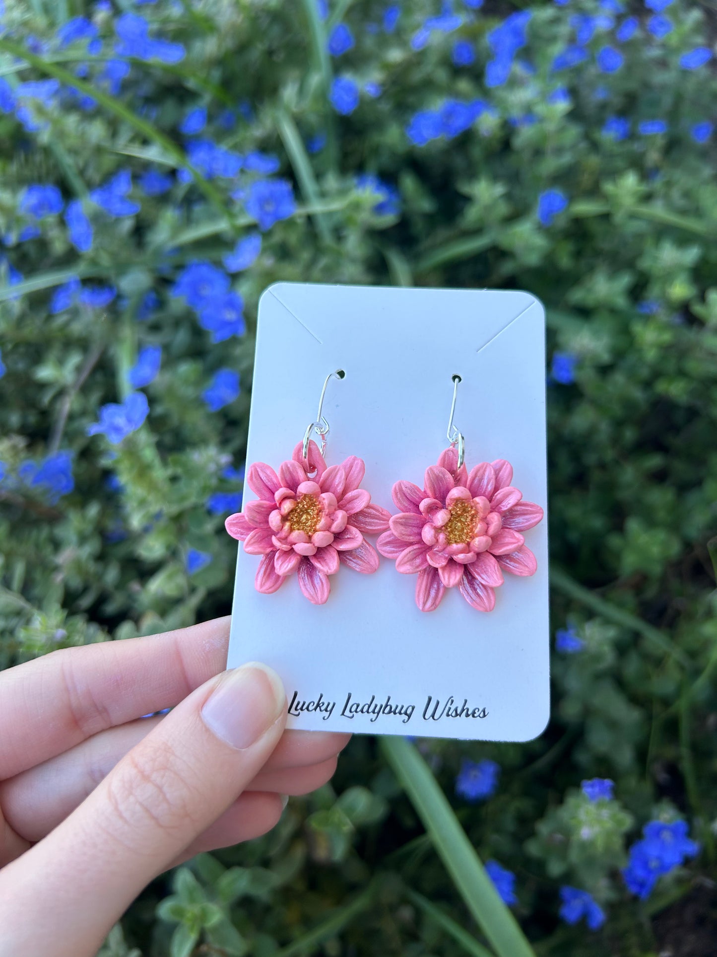 Peony earrings