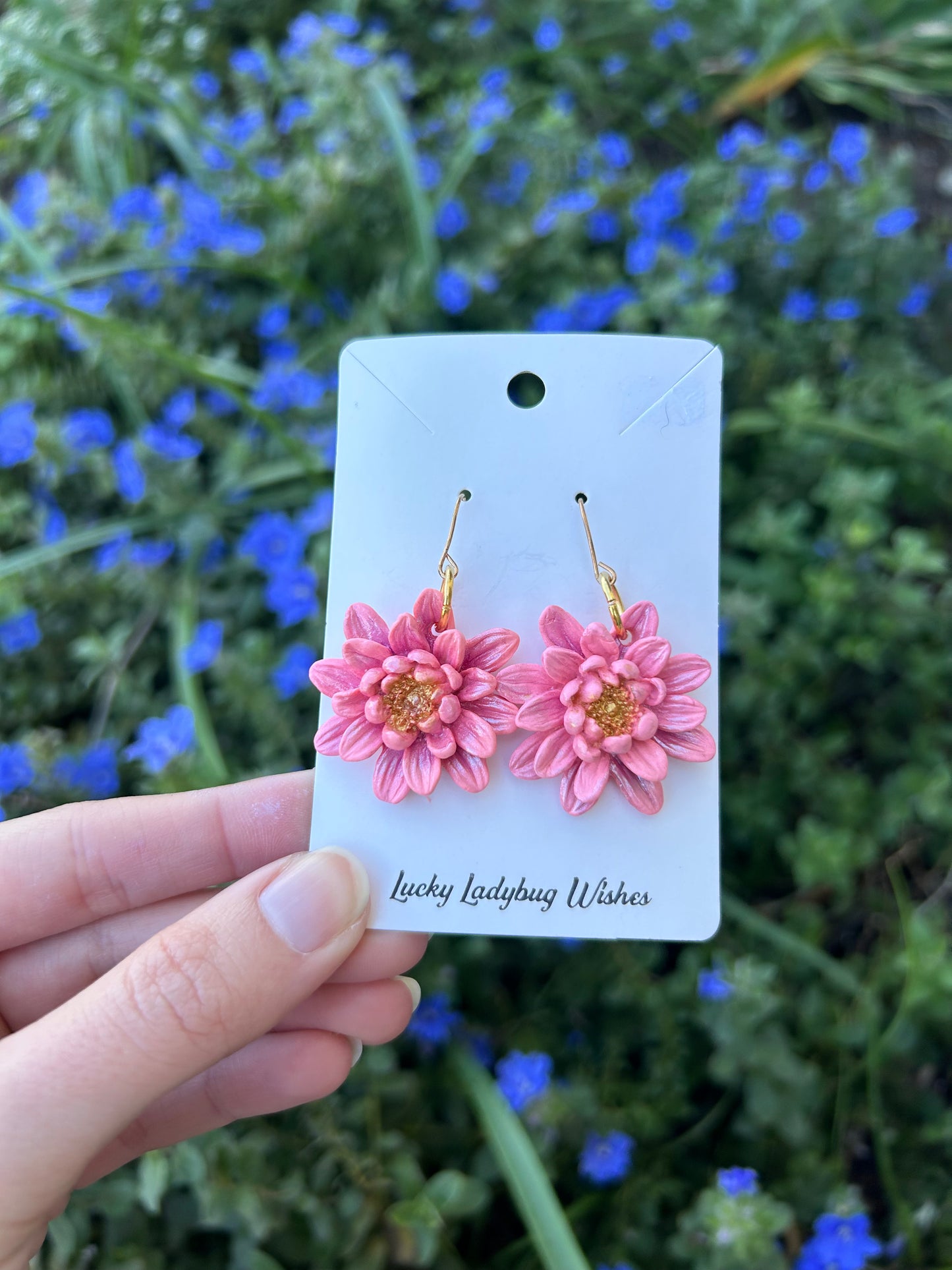 Peony earrings