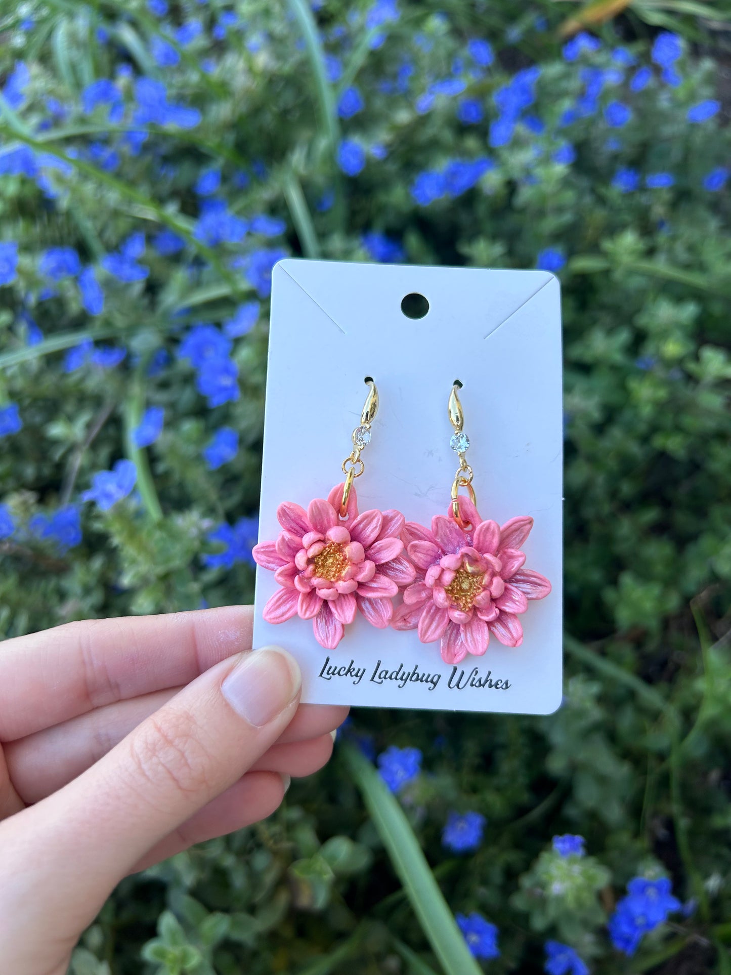 Peony earrings