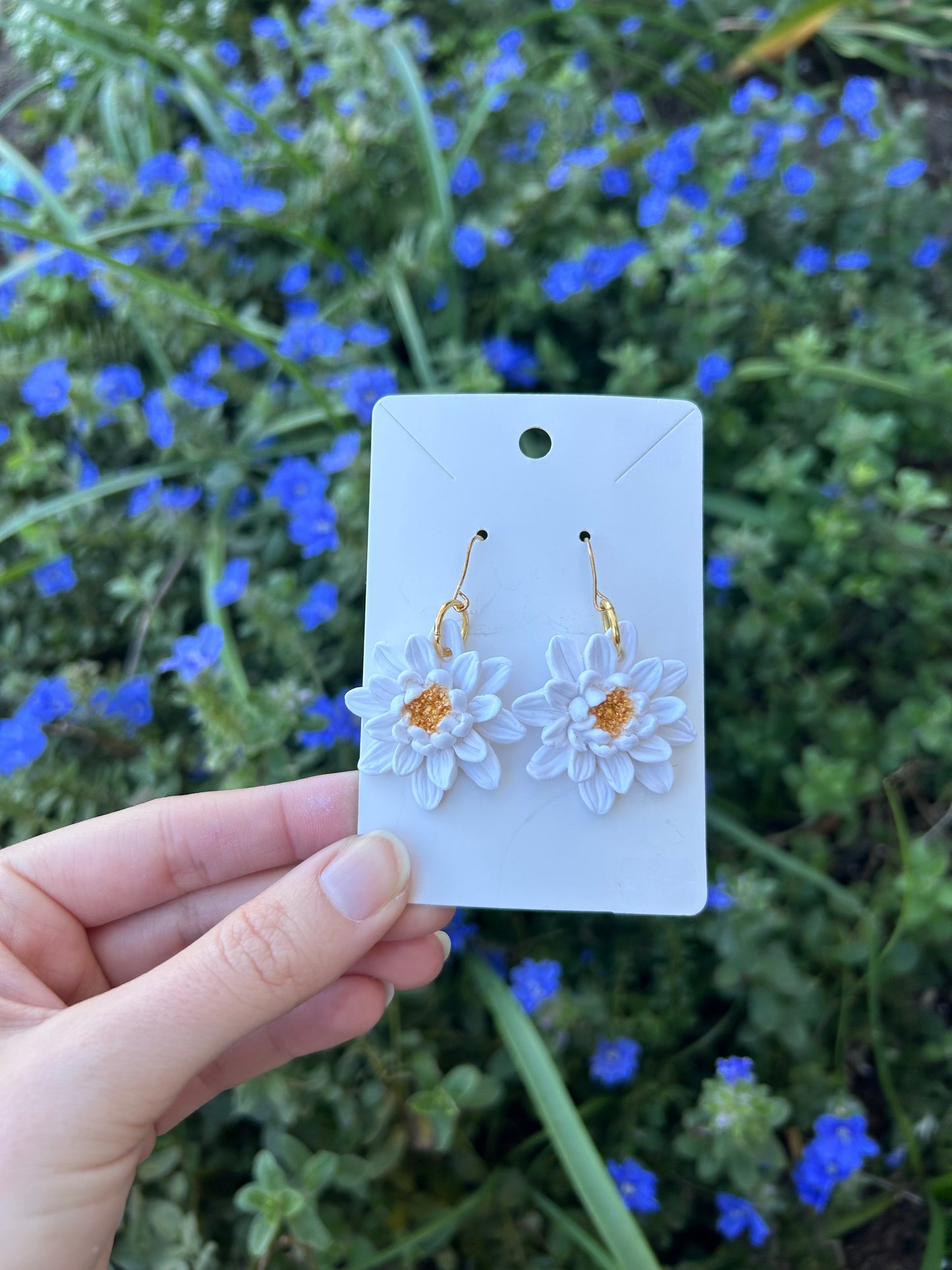 Peony earrings