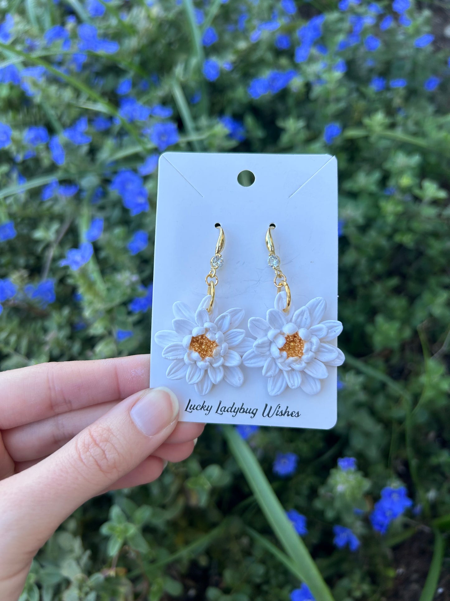 Peony earrings