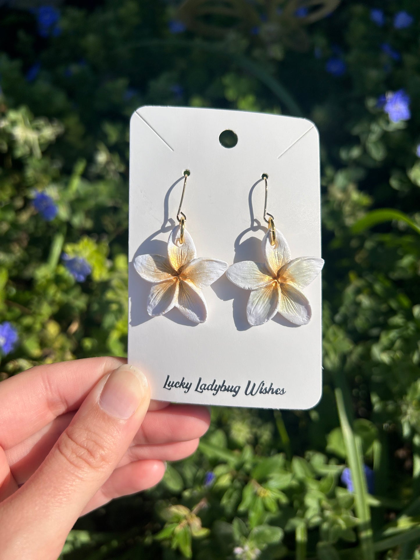 Plumeria earrings