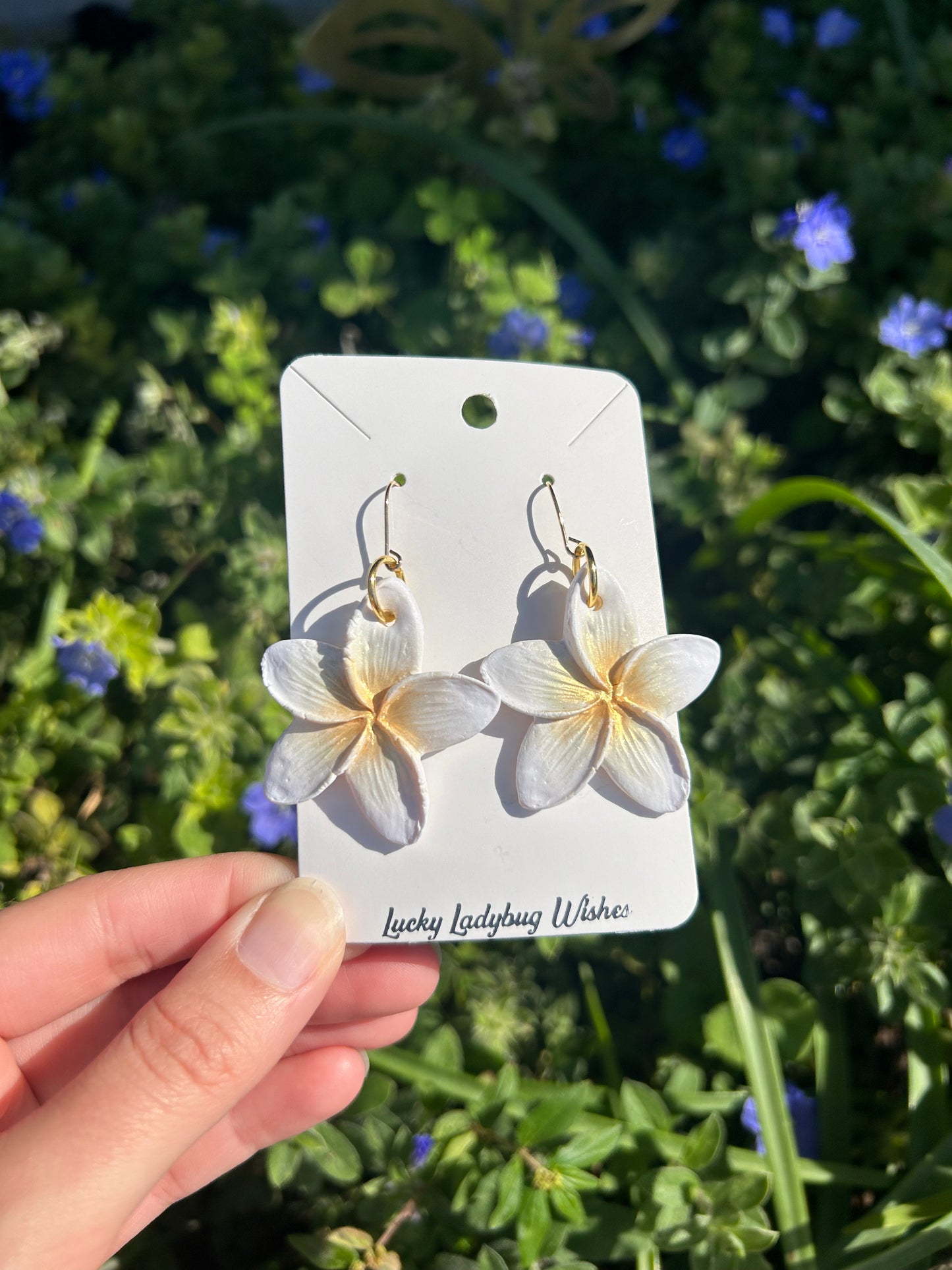 Plumeria earrings