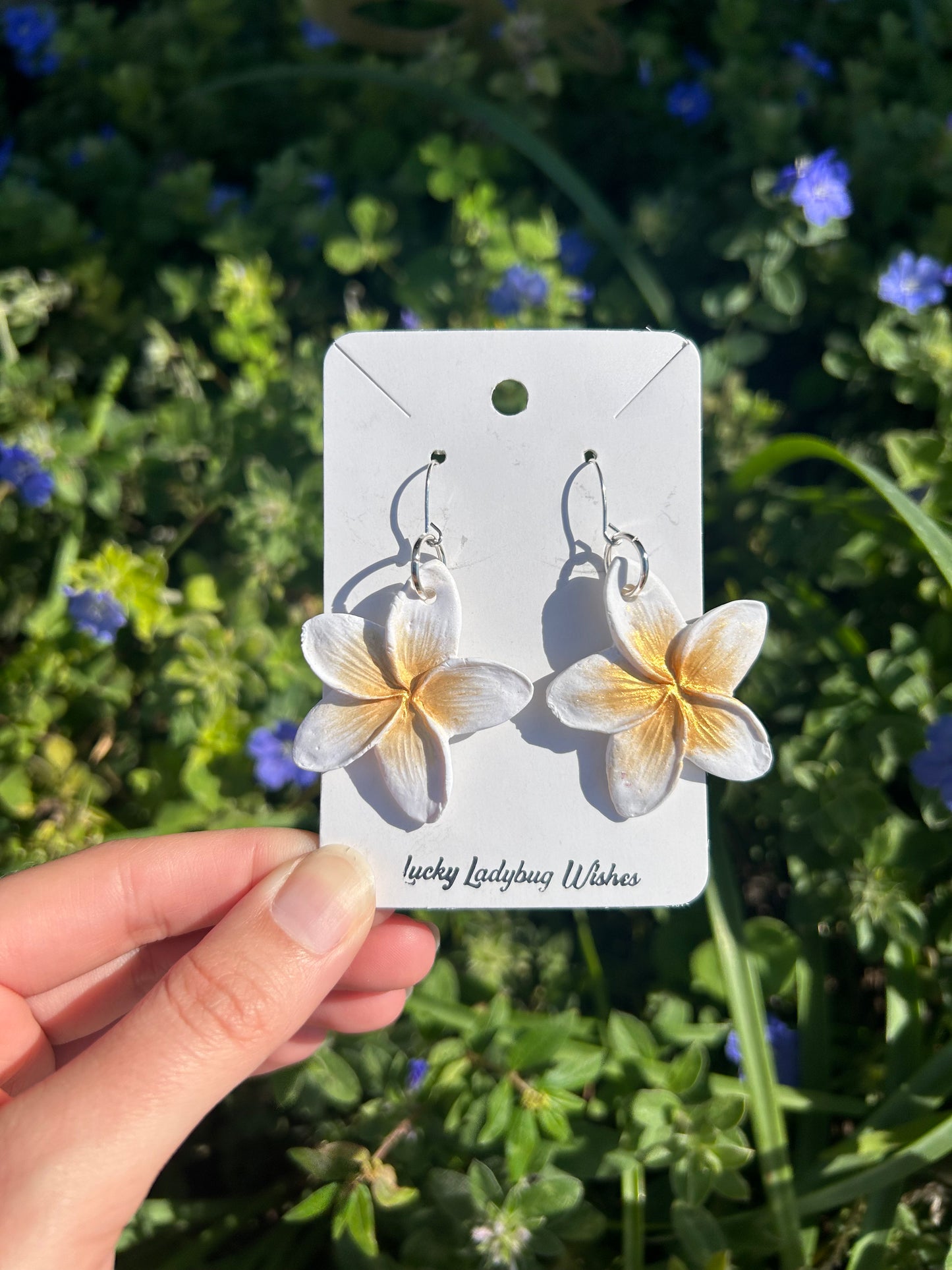 Plumeria earrings