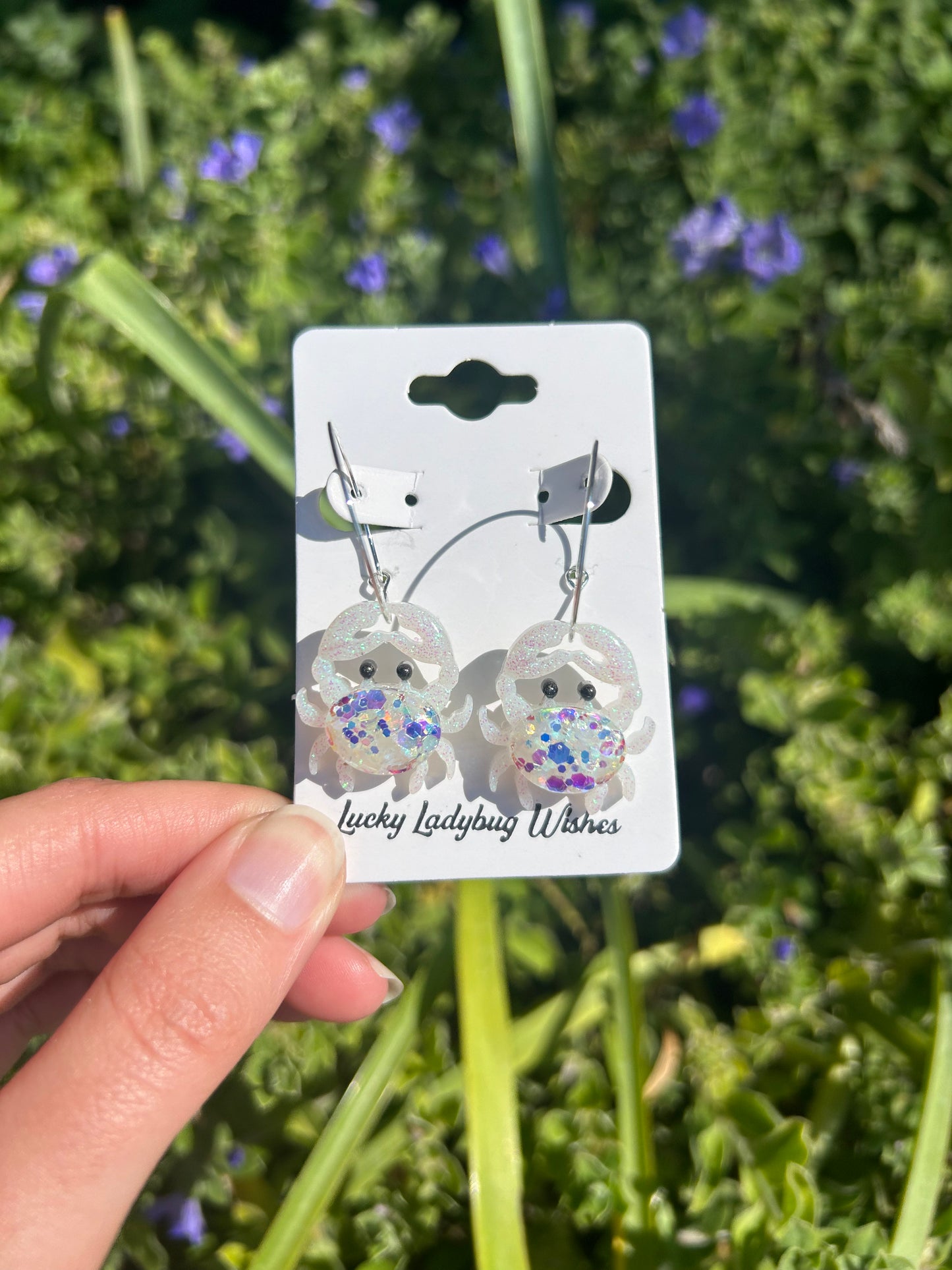 Small crab earrings