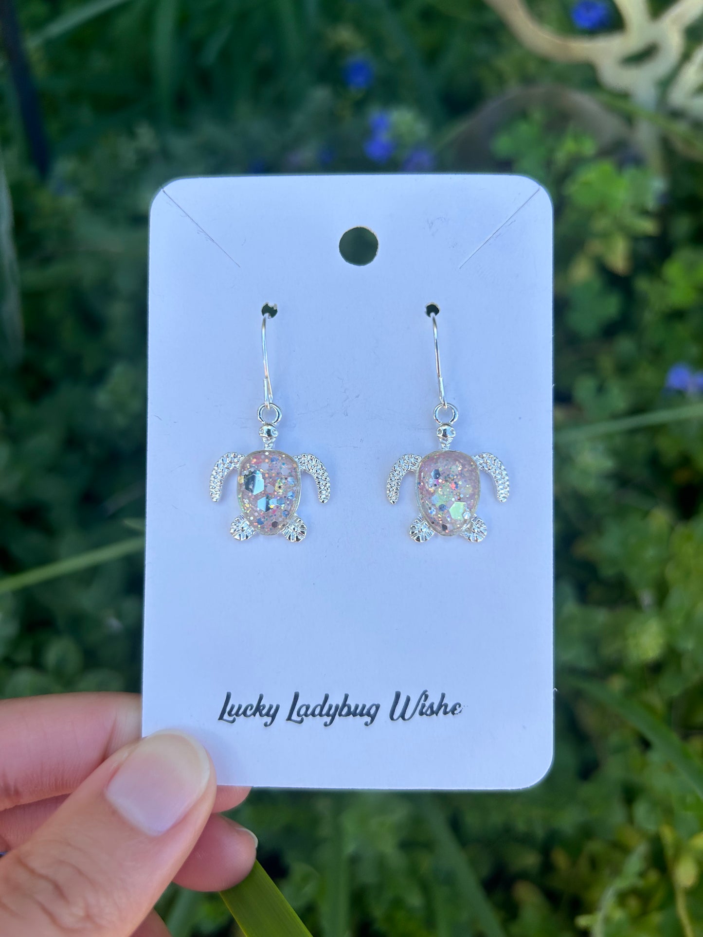 Turtle bezel earrings
