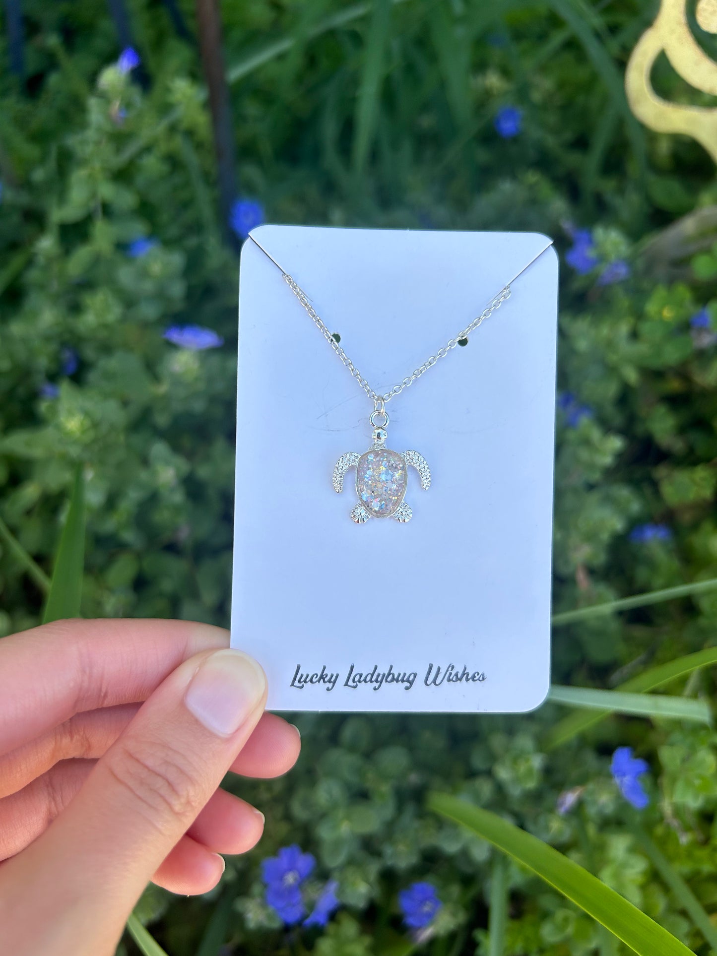 Turtle bezel necklace