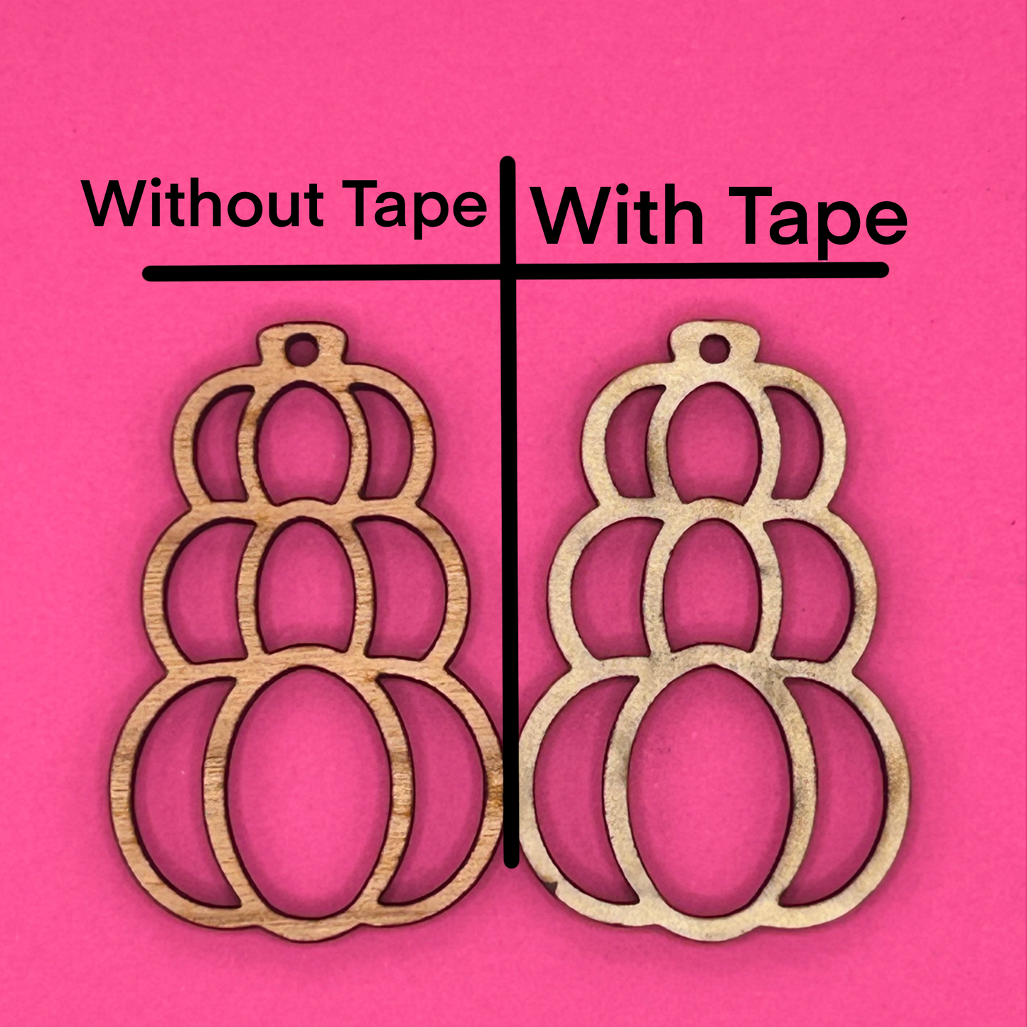 Blank 3 stack pumpkin wooden bezels