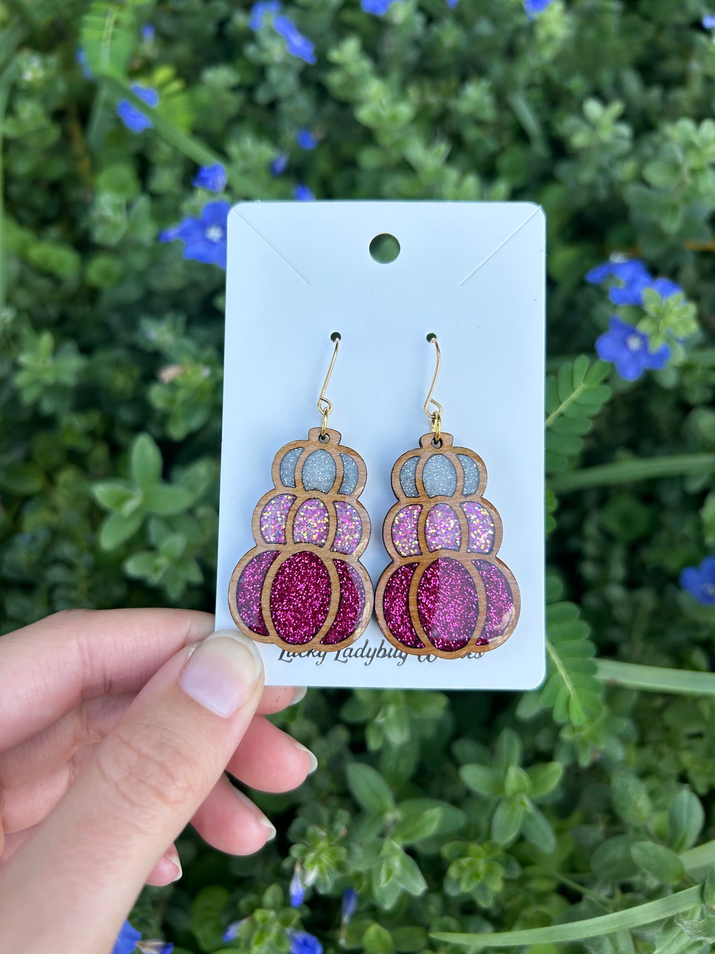 3-stack pumpkin earrings