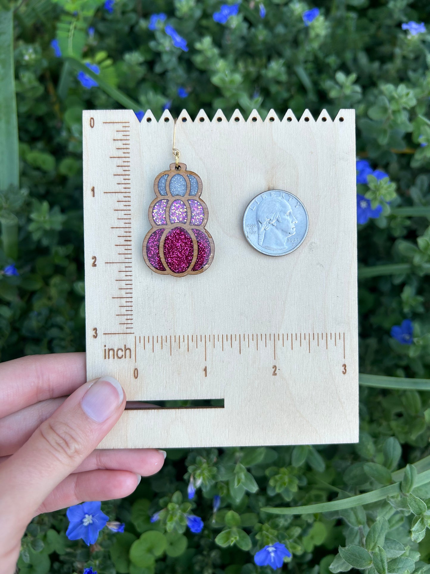 3-stack pumpkin earrings