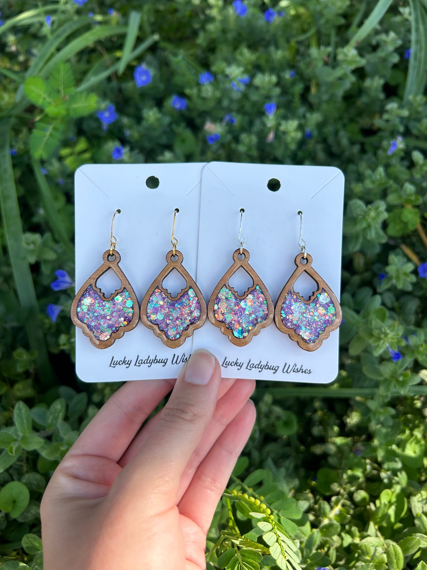 Anna wooden earrings