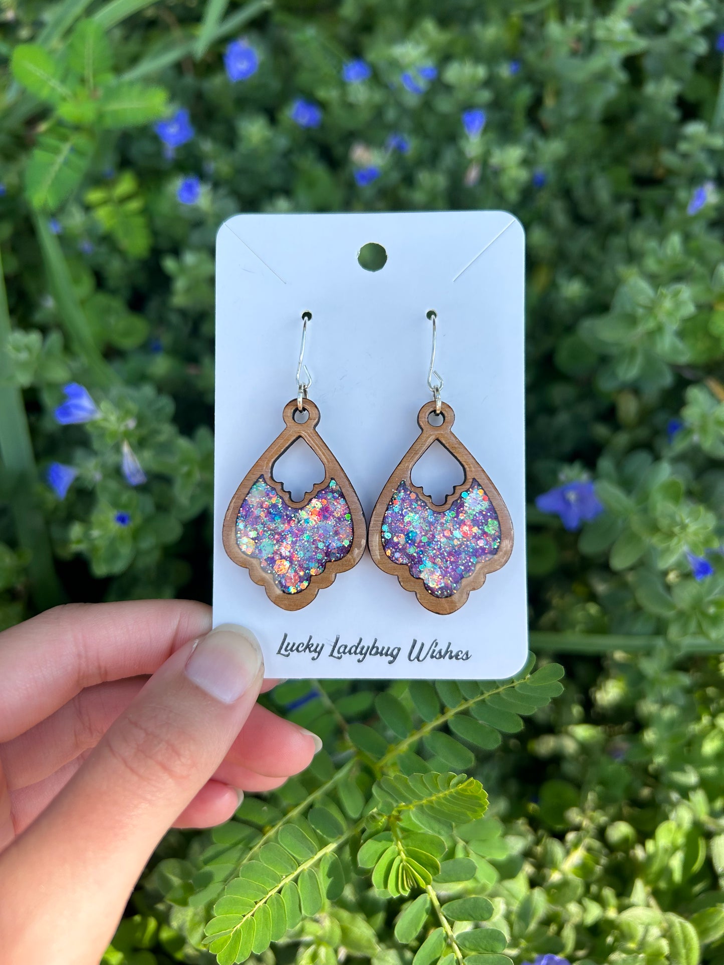 Anna wooden earrings