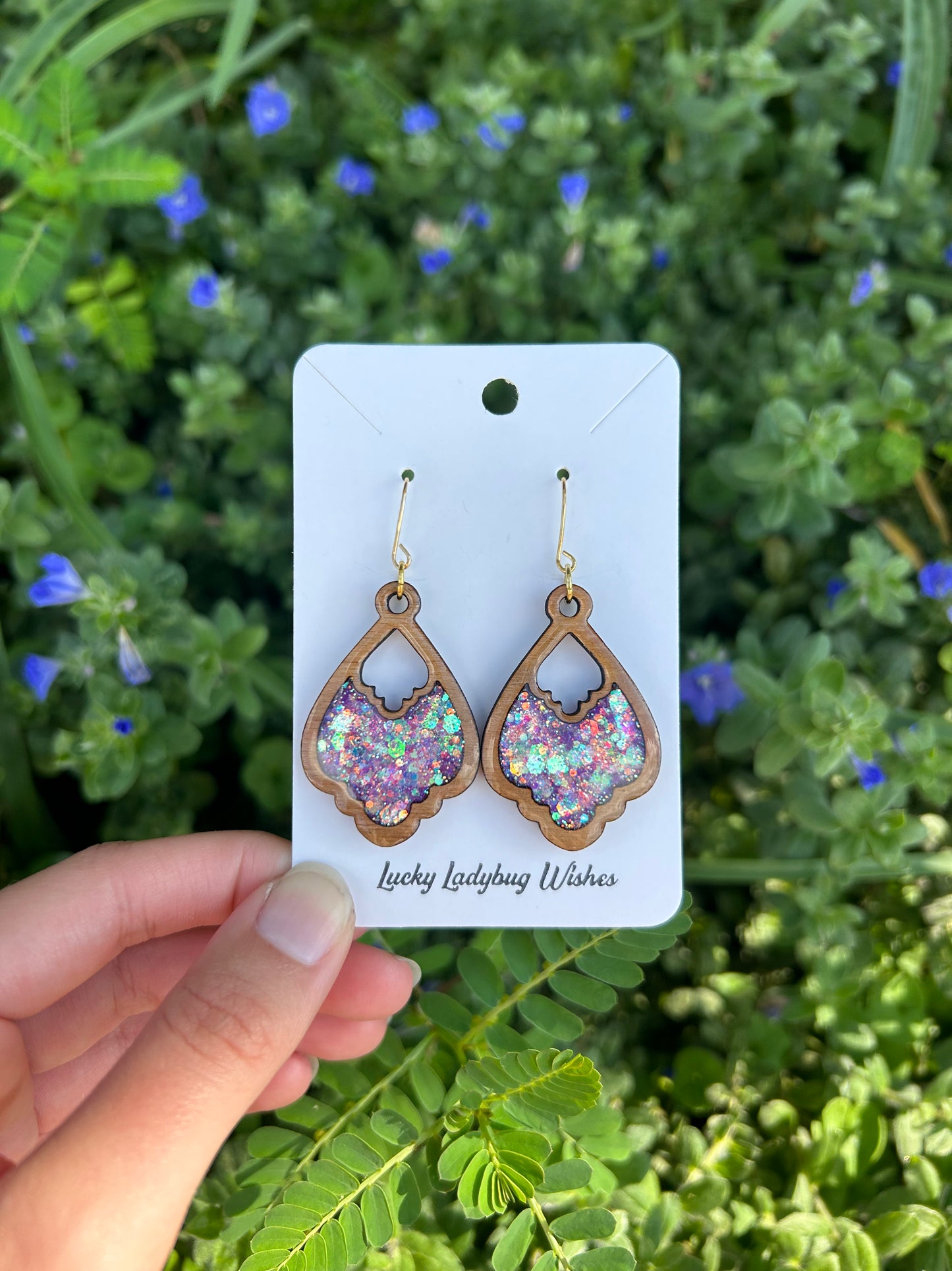 Anna wooden earrings