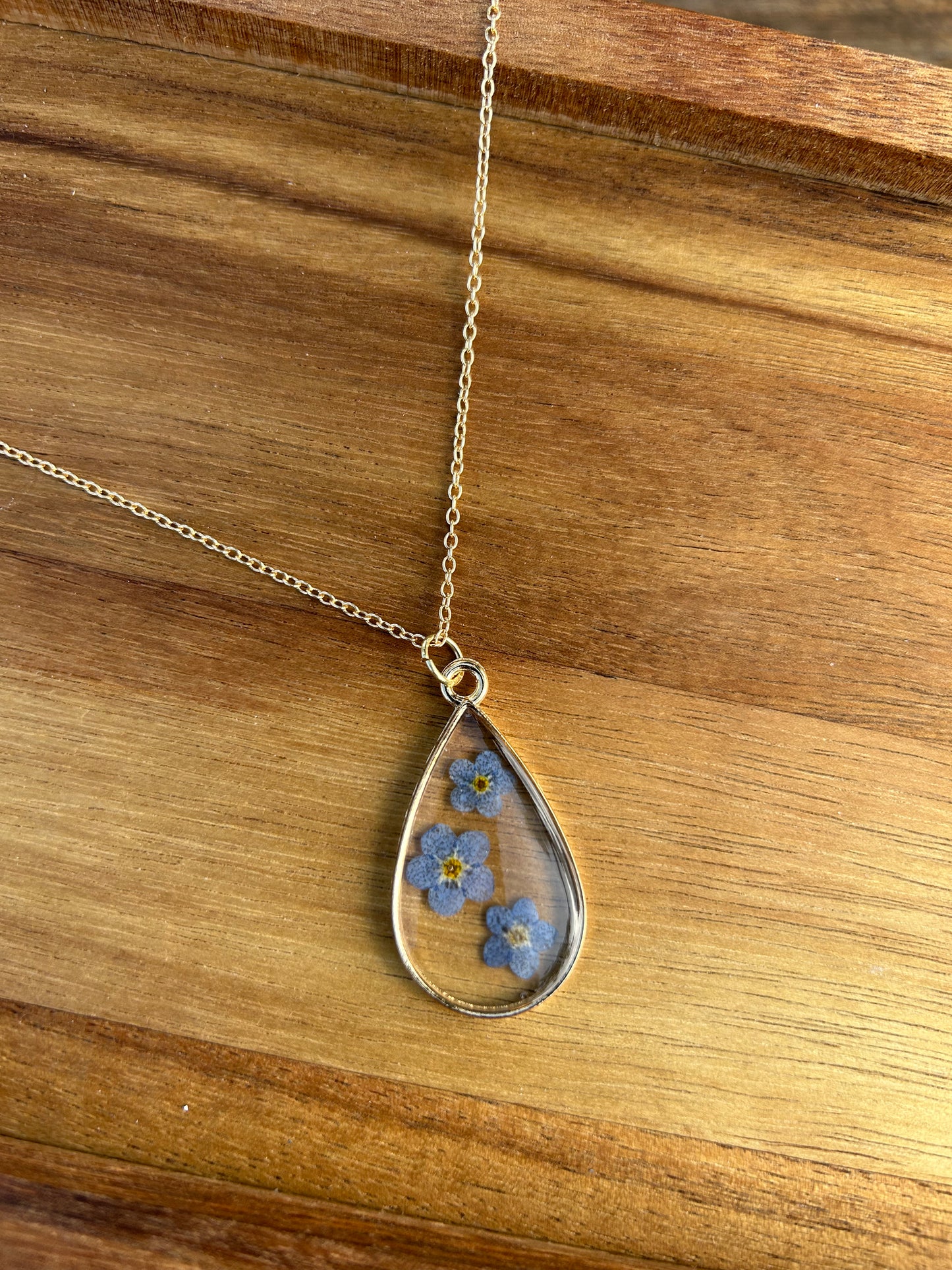 Forget me not necklaces