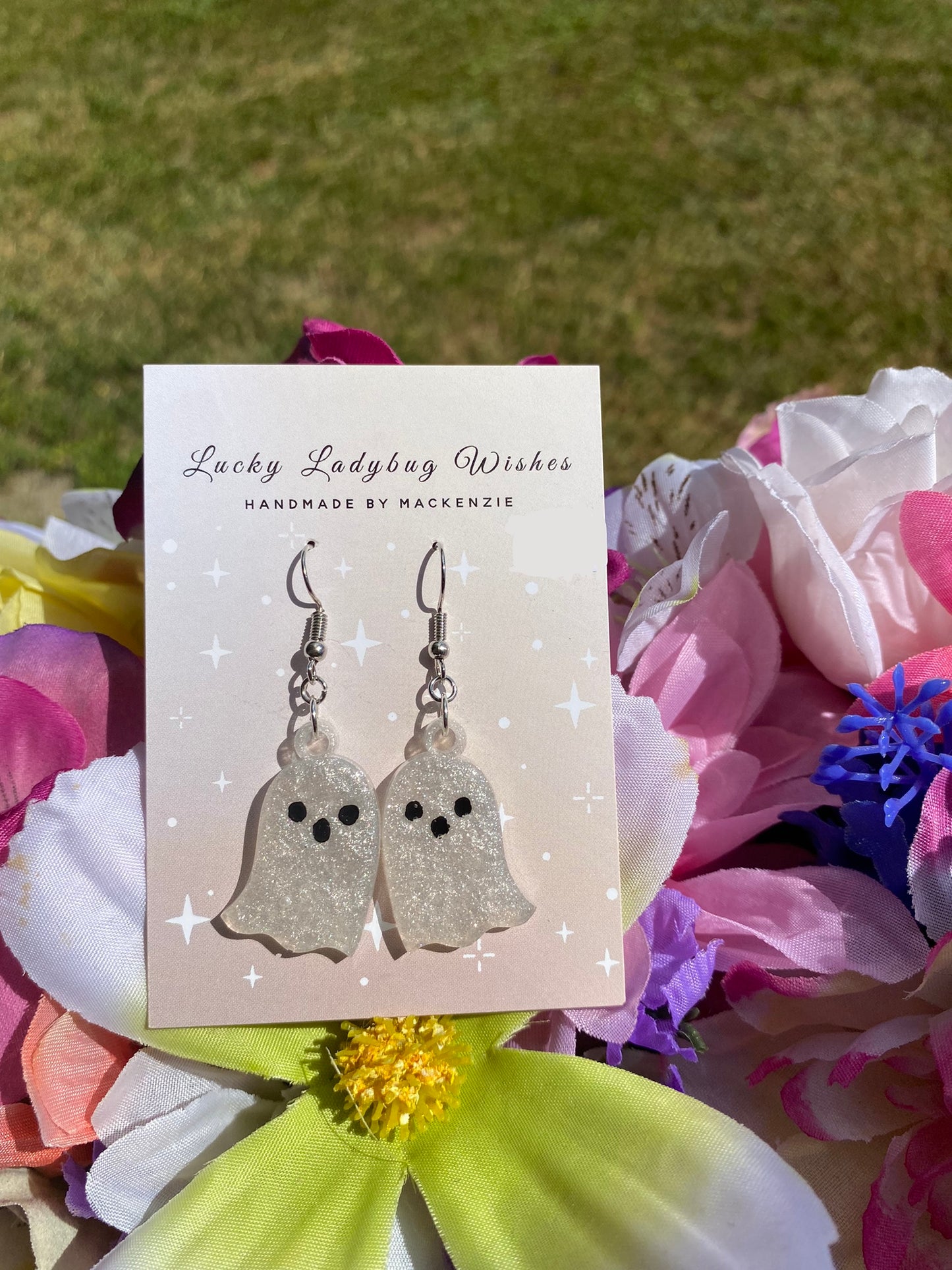 Small ghost earrings