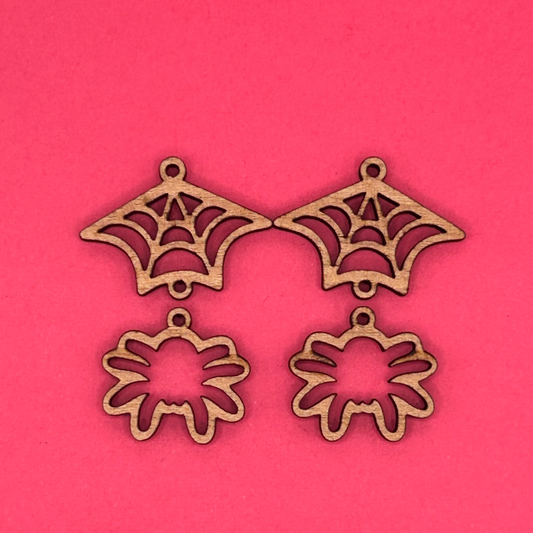 Blank 2 Piece Spiderweb wooden bezels