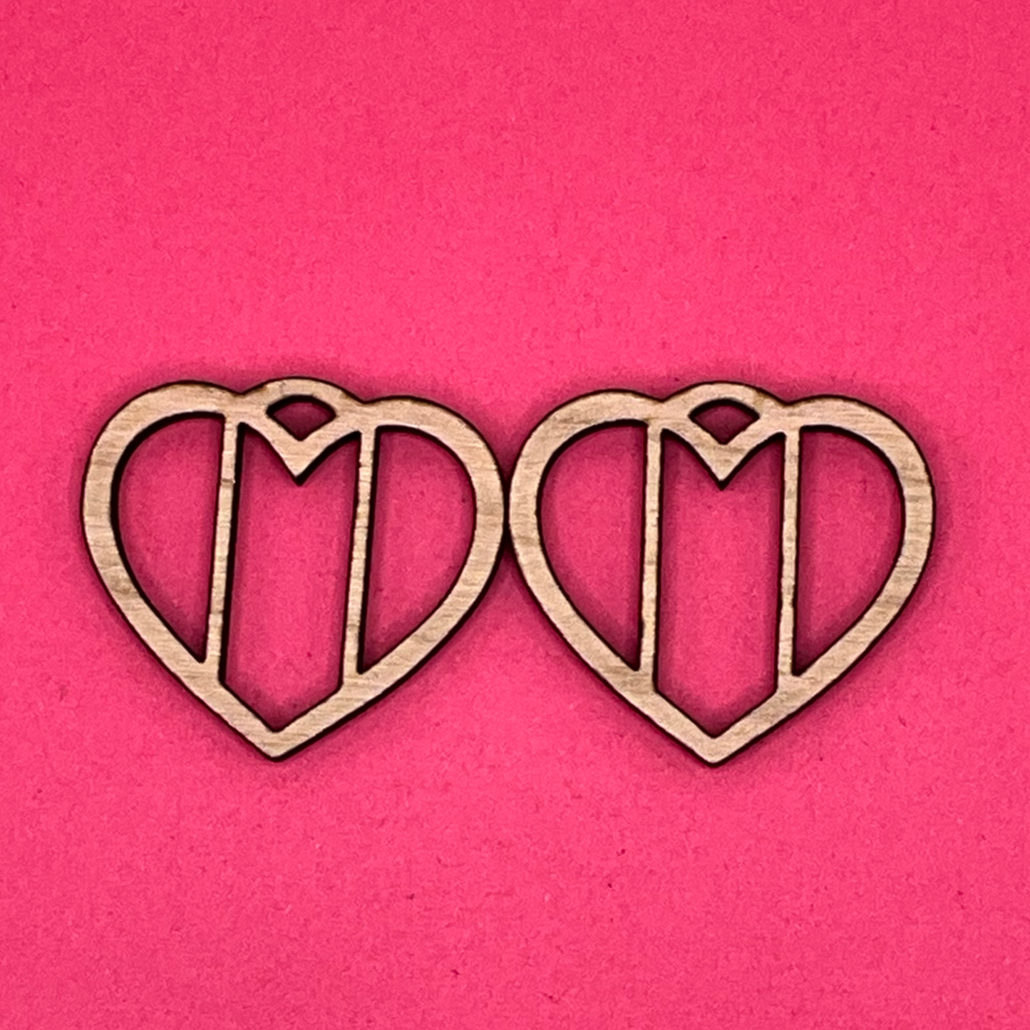 Blank Irish Flag Heart wooden bezels