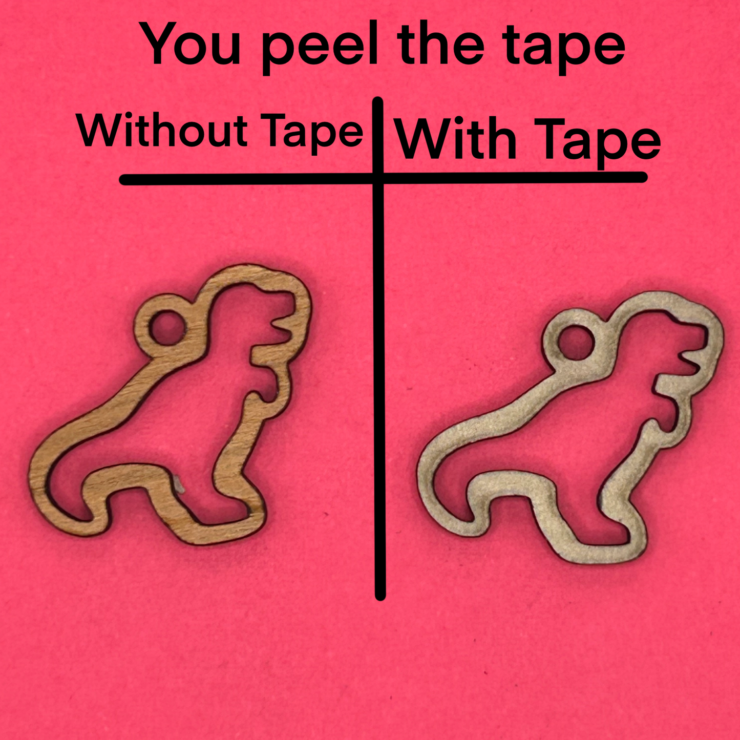 Blank T-Rex wooden bezels