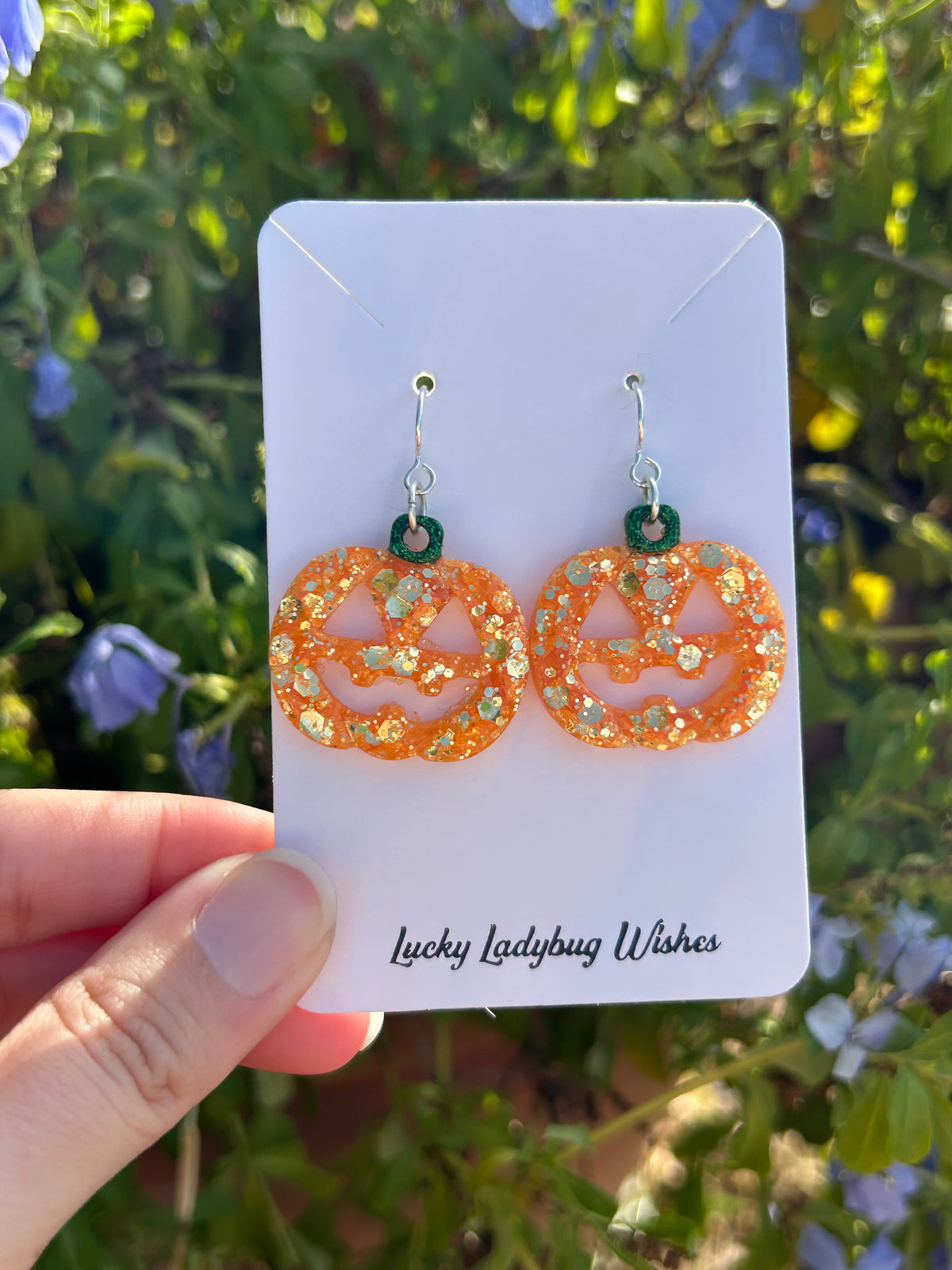 Pumpkin Jack O Lantern earrings