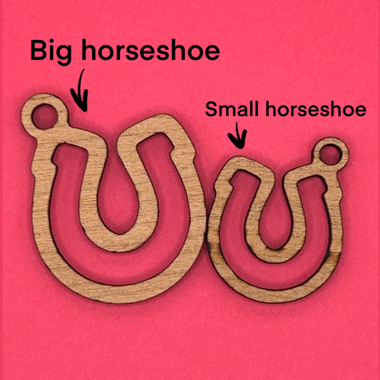 Blank horseshoe wooden bezels