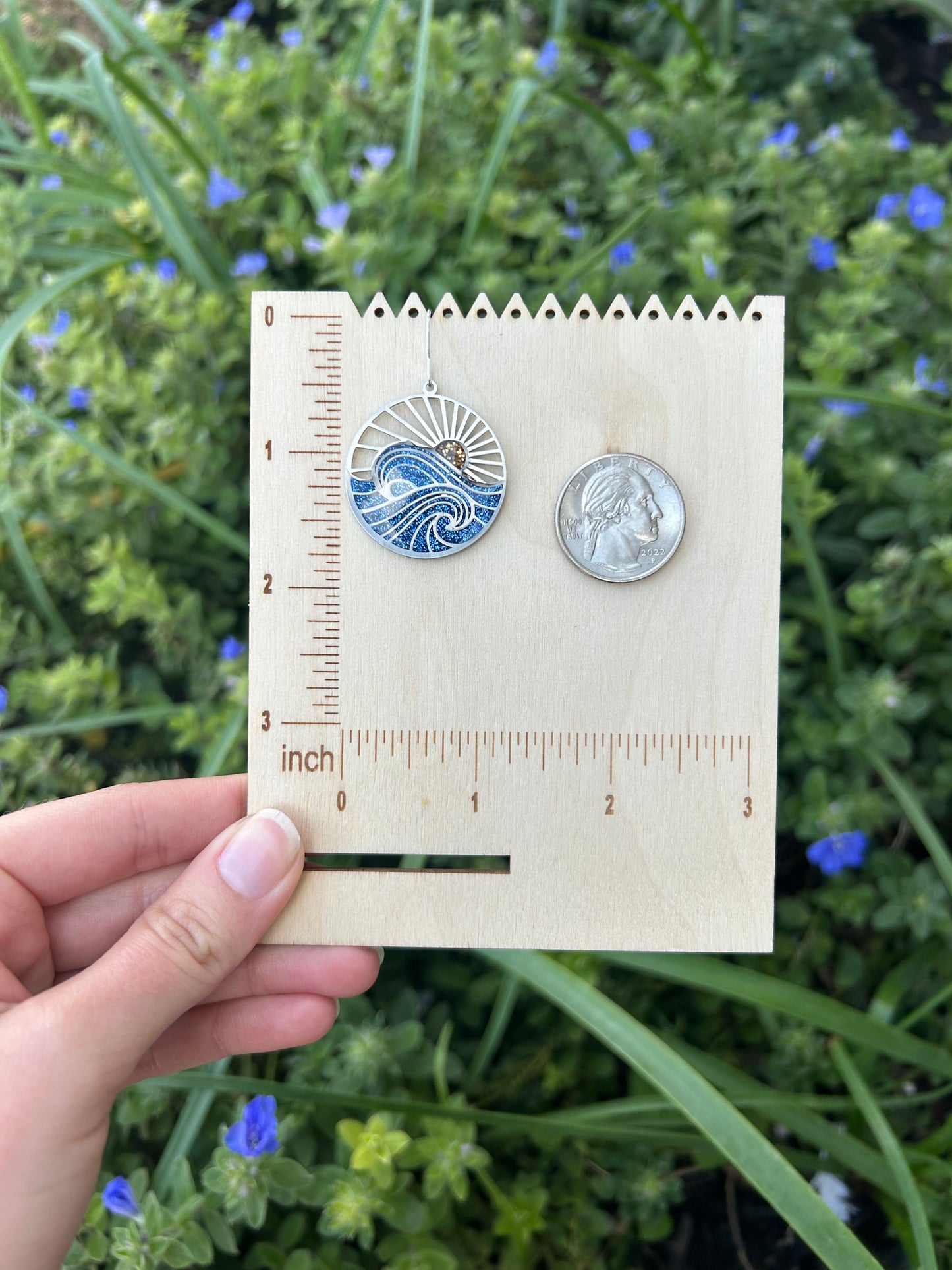 Beach hoop earrings