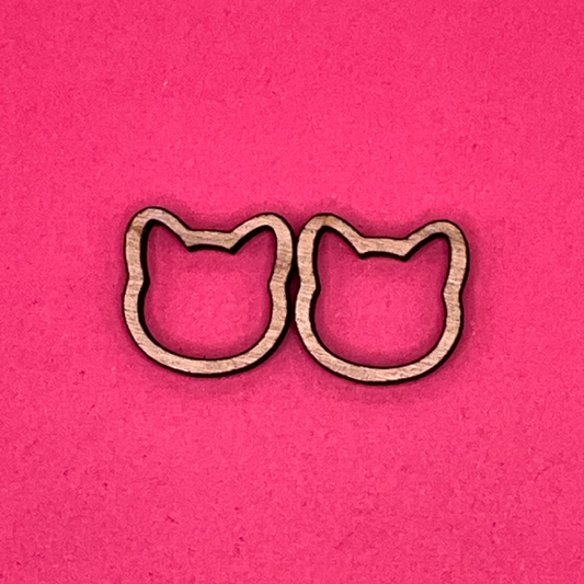 Blank Cat Head Studs wooden bezels