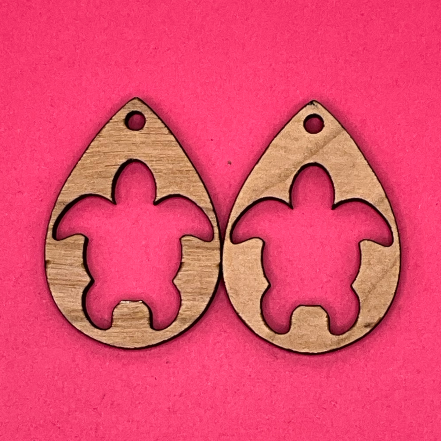 Blank Turtle Teardrop wooden bezels