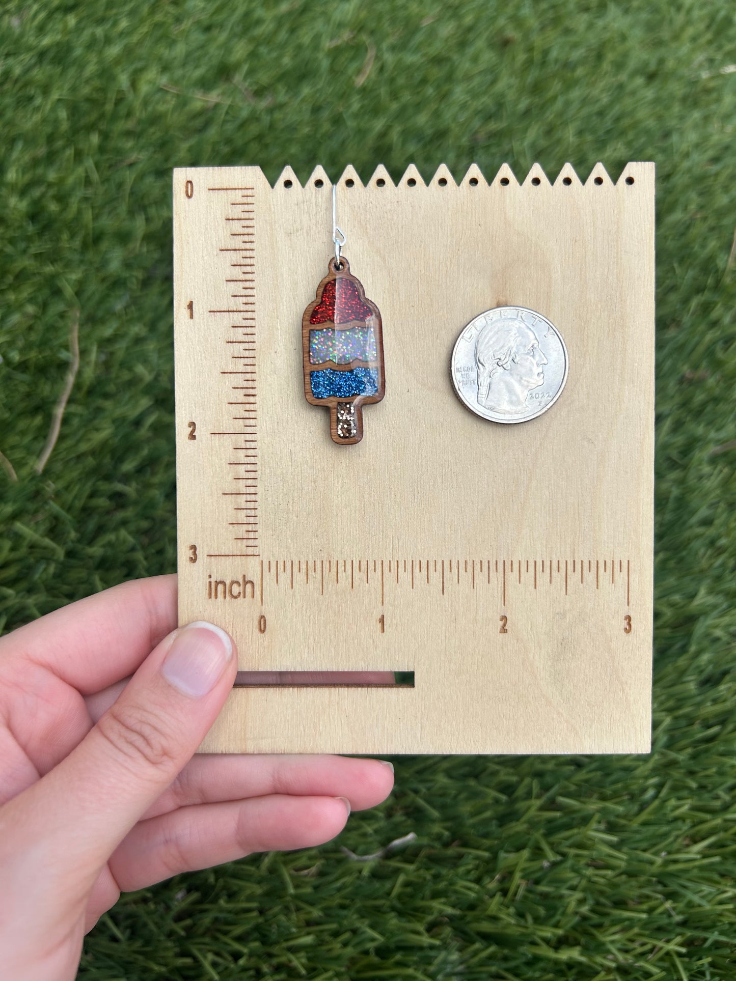 Bomb Pop wooden earrings