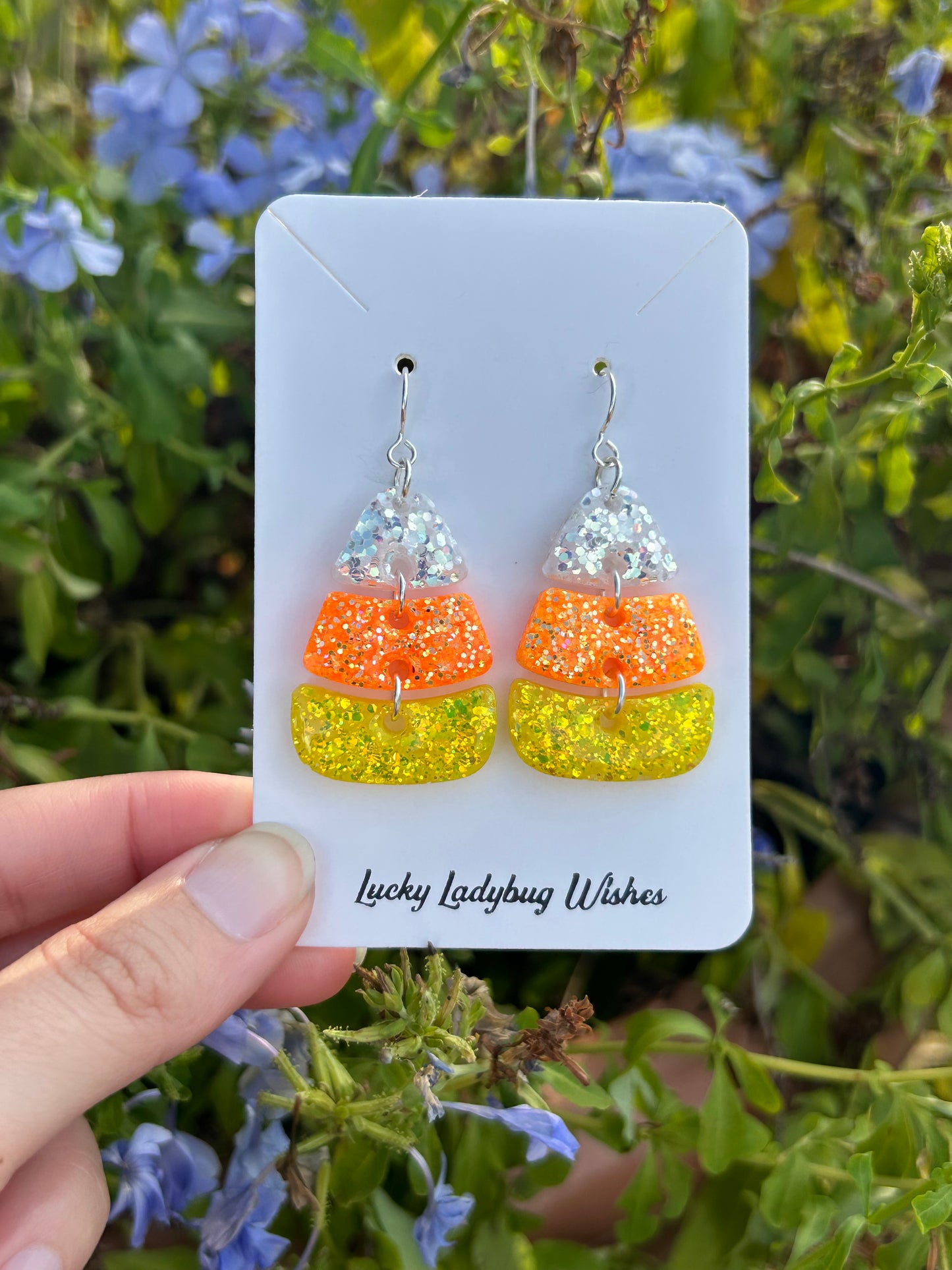 Tiered Candy Corn earrings