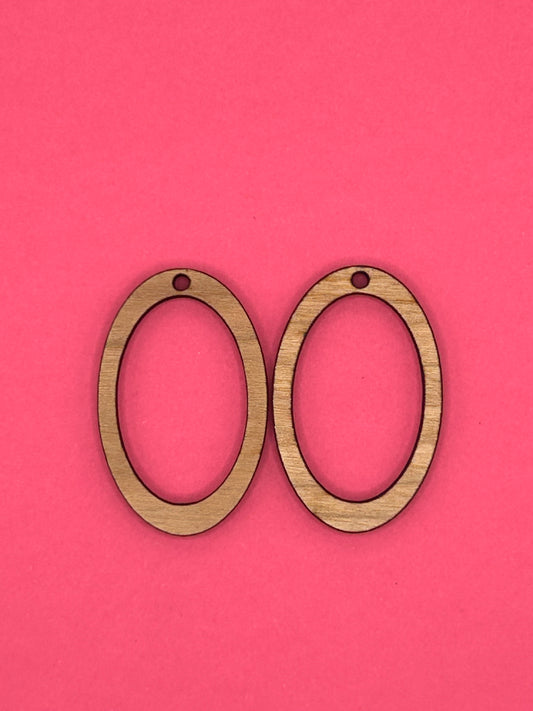 Blank oval wooden bezels