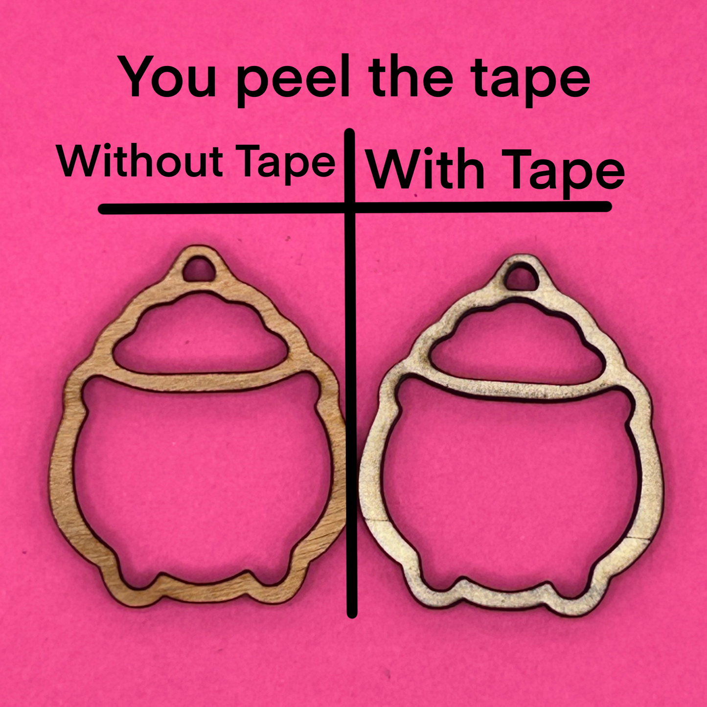 Blank pot of gold wooden bezels