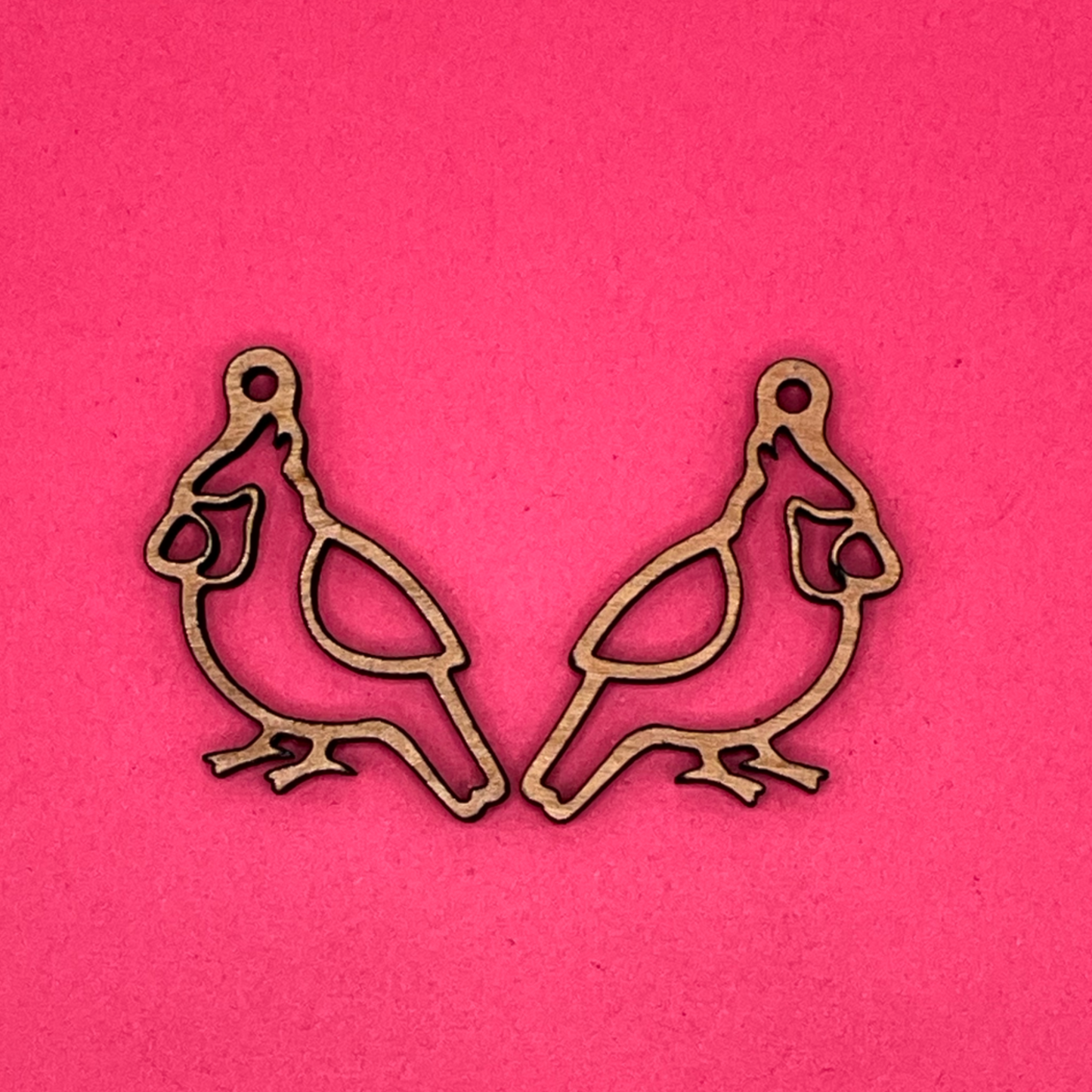 Blank Cardinal Bird wooden bezels