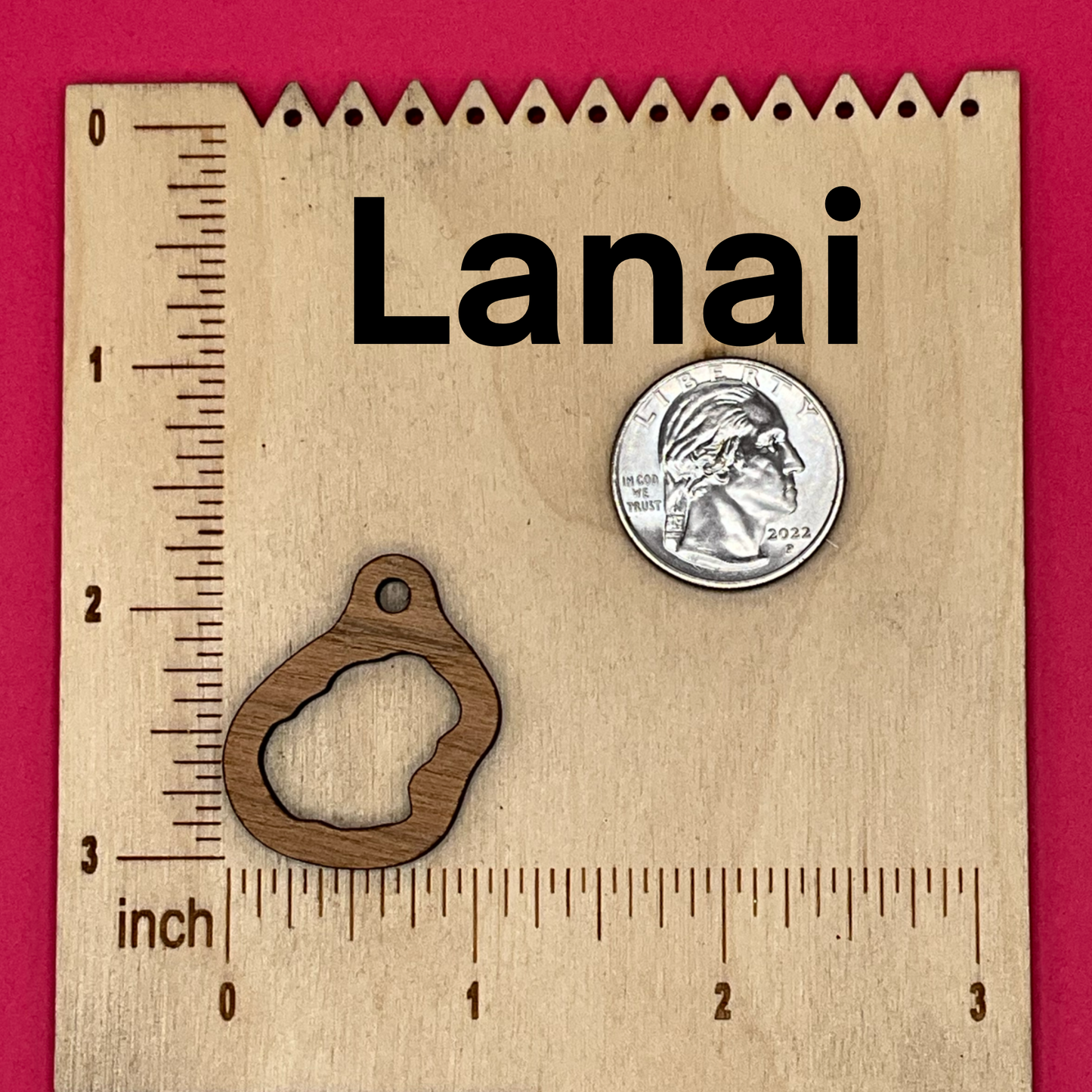 Blank Hawaiian islands wooden bezel