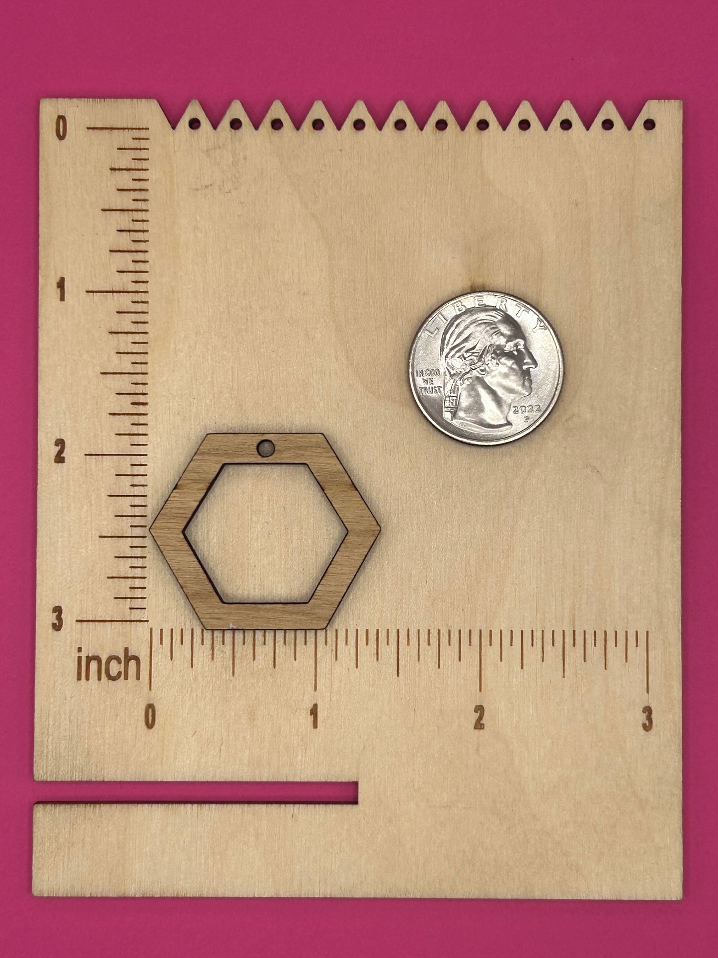 Blank hexagons wooden bezel