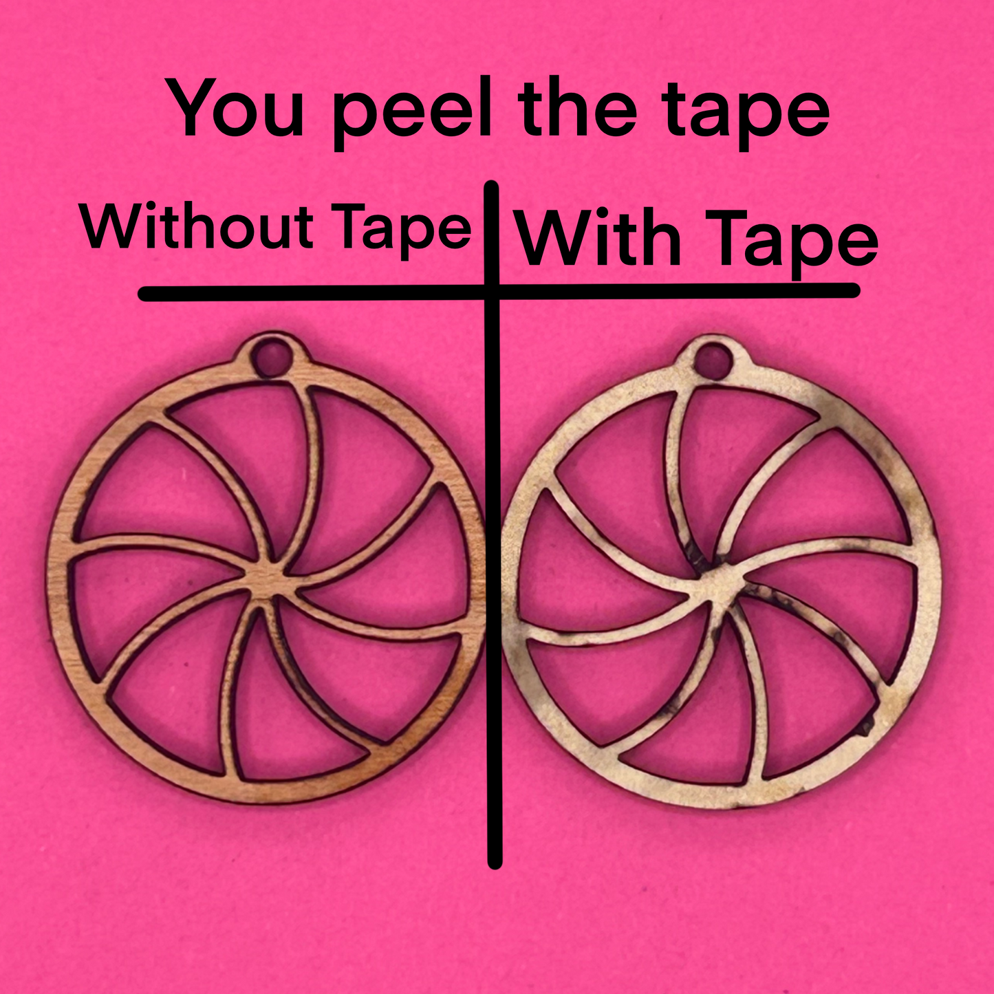 Blank peppermint wooden bezel