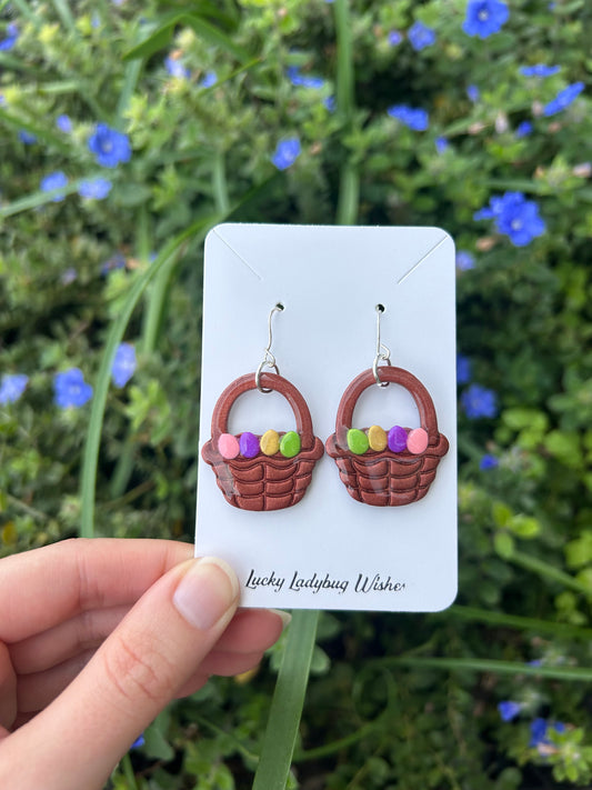 Easter basket earrings
