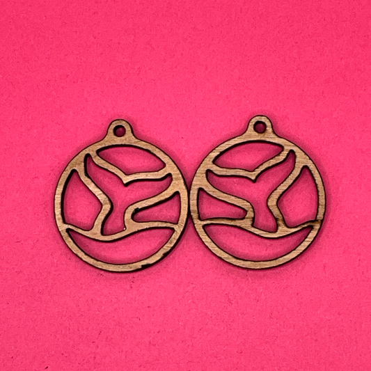 Blank Tail Wave Hoop wooden bezels