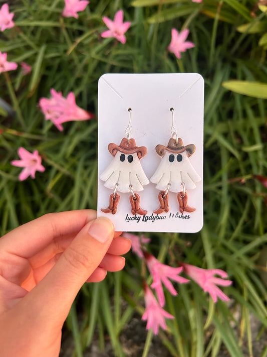Ghost Cowgirl earrings
