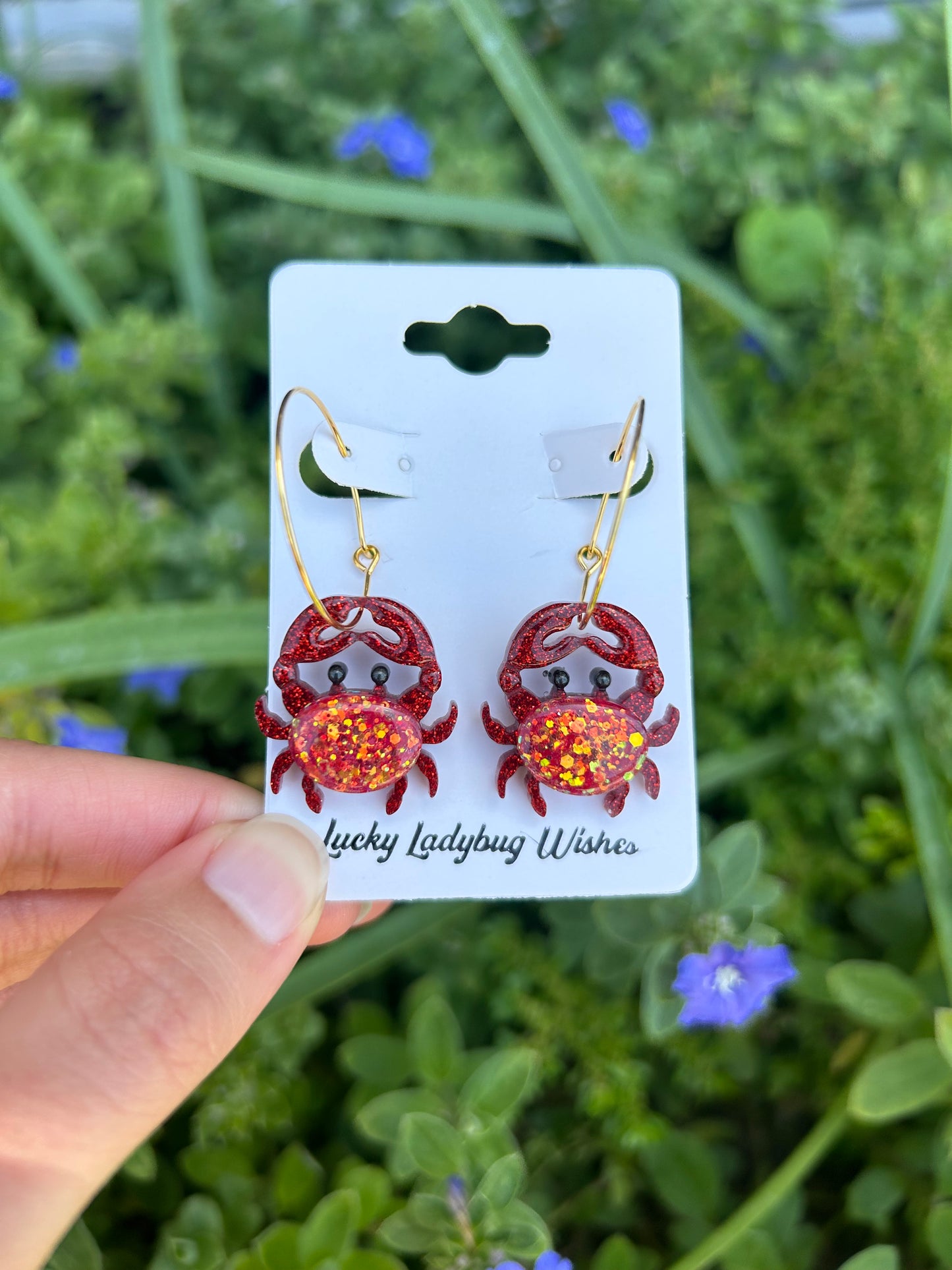 Small crab earrings