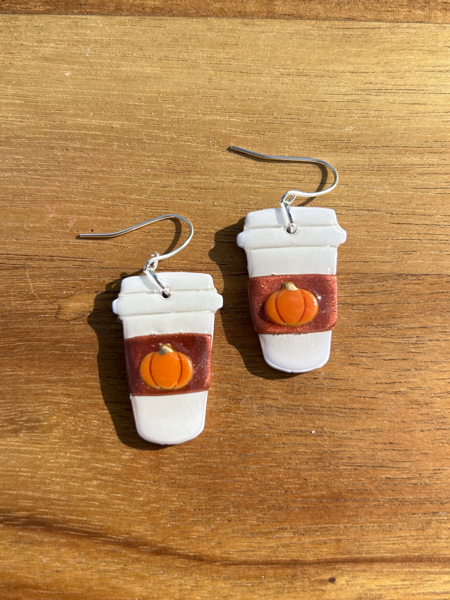 Big pumpkin spice lattes earrings