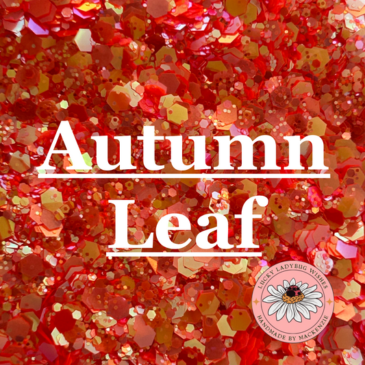 Autumn leaf glitter