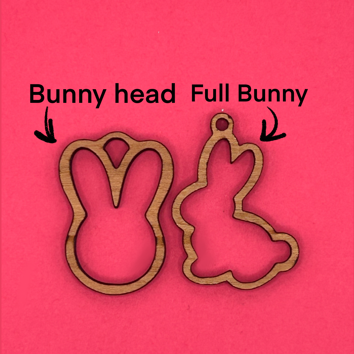 Blank bunny wooden bezels