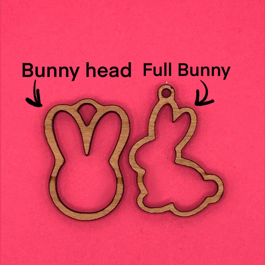 Blank bunny wooden bezels
