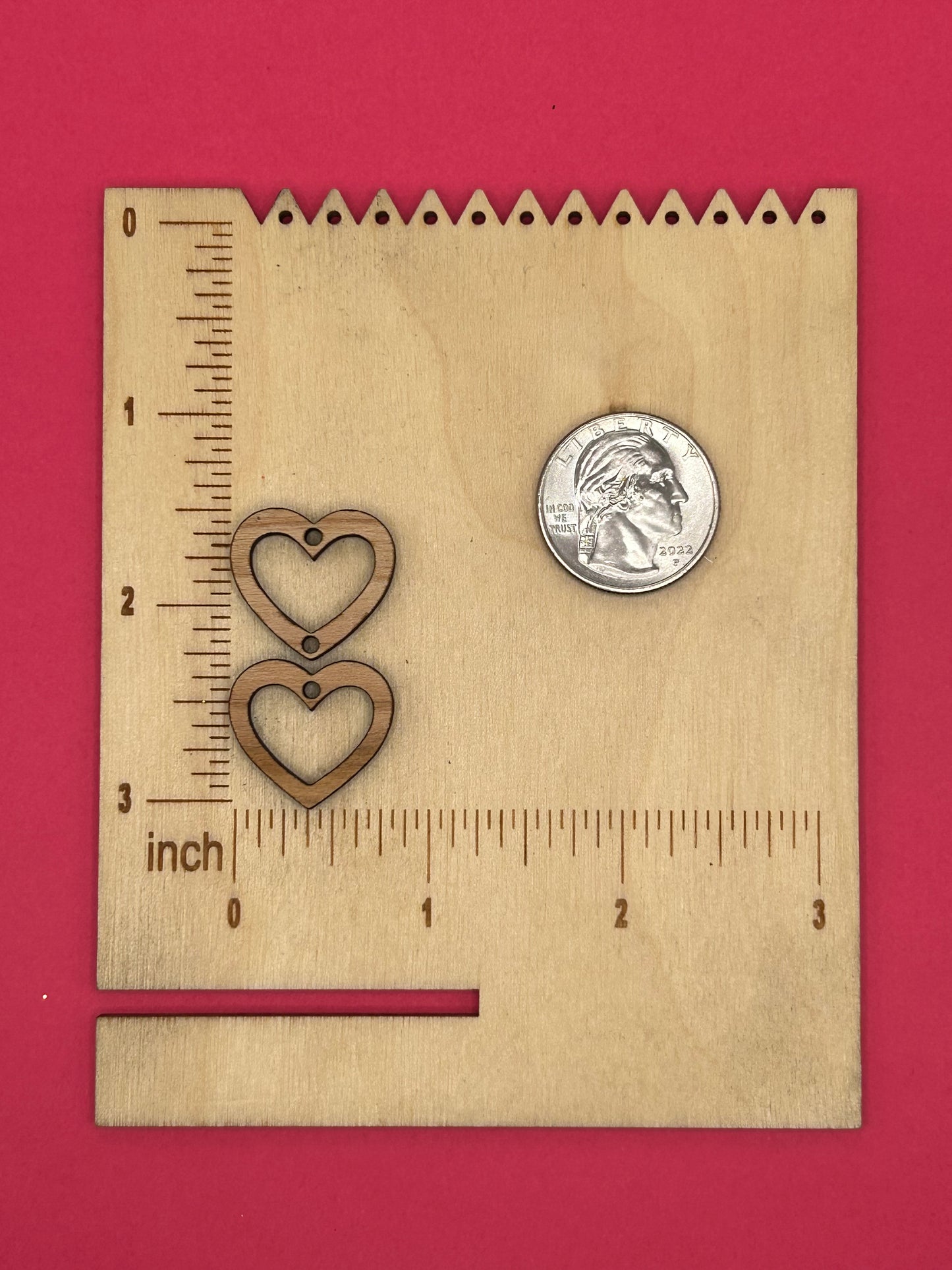 Blank 2 Tier Heart wooden bezels