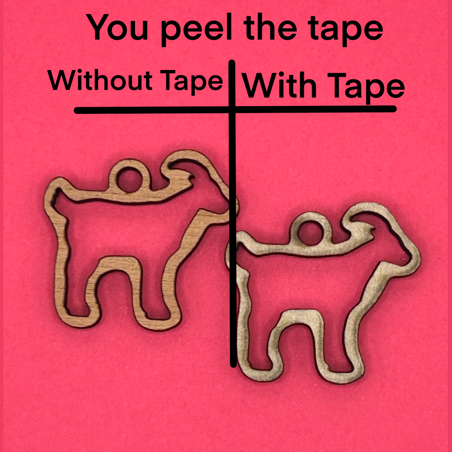 Blank goat wooden bezel