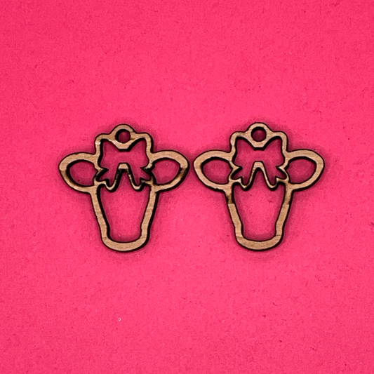 Blank Cow Head Bow wooden bezel