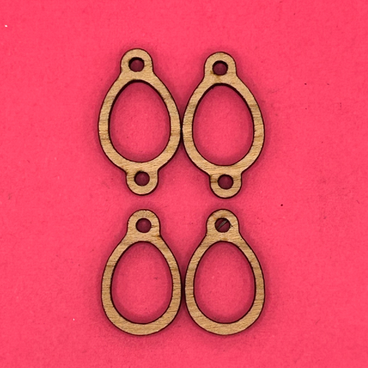 Blank 2 Tier Egg wooden bezels