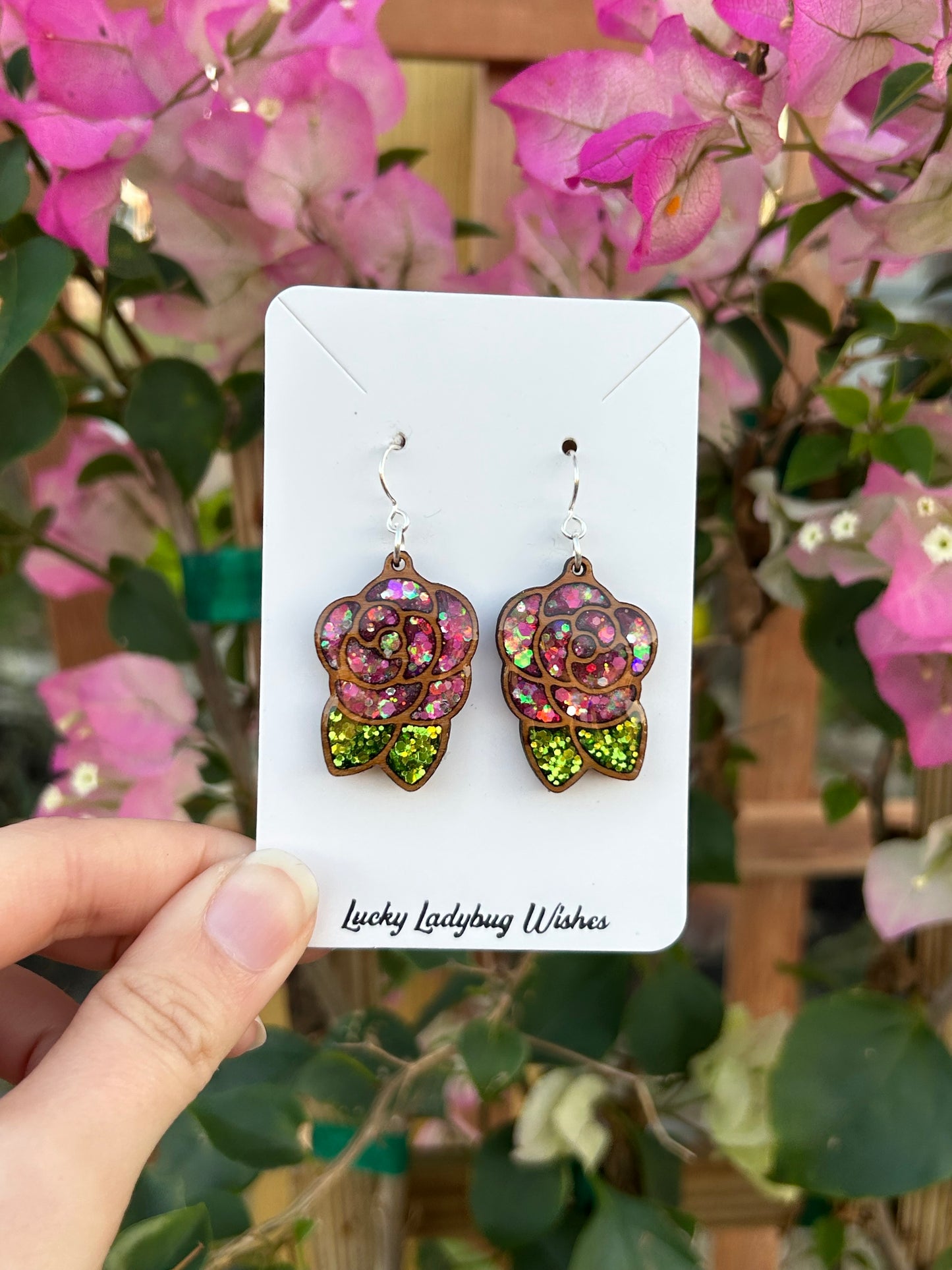 Rose earrings